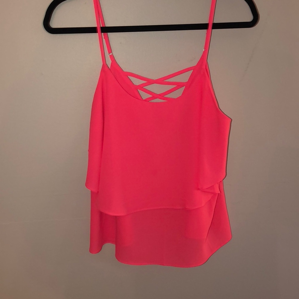 Bright pink dressy tank!